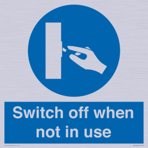 Switch off when not in use